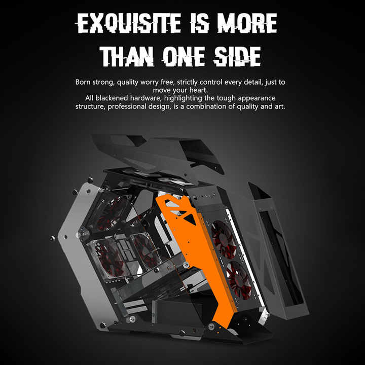 Mid Tower M-ATX Gaming Case with Tempered Glass & RGB Leds