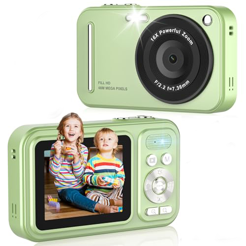 Student Campus Digital Camera for Girls Beginner Retro CCD Card Vlog Camera Portable Travel Photography with HD Video Recording