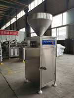 Machine à farcir les saucisses automatique à vide verticale de 15 l, machine à farcir les saucisses pneumatique à vide avec machine à clipper les saucisses