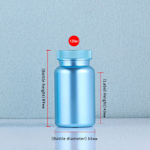 Rỗng cứng vật nuôi mạ Gel thuốc viên vitamin viên nang rắn rỗng Gummy chai với vít mũ chai màu xanh - Product Image 5