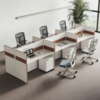 Combinación de Escritorio y Silla de Oficina Modular de Madera, Diseño Moderno y Sencillo para Estación de Trabajo de Servicio al Cliente de Comercio Electrónico