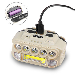 방수 센서 <span class=keywords><strong>LED</strong></span> 헤드램프 타입-C 충전식 작업용 <span class=keywords><strong>LED</strong></span> 헤드라이트 <span class=keywords><strong>5</strong></span>가지 모드 고출력 <span class=keywords><strong>LED</strong></span> 헤드램프 - Product Image 3