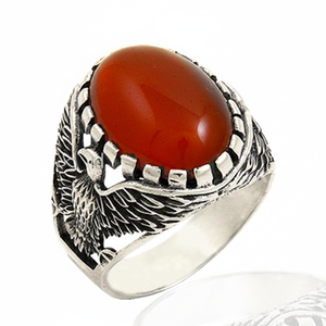 925K Sterling <b>Silver</b> Eagle <b>Men</b> <b>Ring</b> - Product Image 2