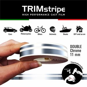 2 fili strisce cromate strisce adesive strumenti di riparazione pneumatici per auto - Product Image 1