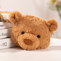 Vente en gros de sacs à dos en peluche en forme d'ours en peluche pour enfants sac à dos unisexe coloré ours en peluche sac de dessin animé pour fille moelleuse