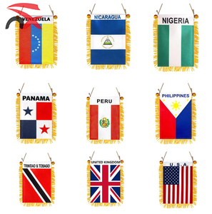 Drapeaux miniatures personnalisés de 6 x 4 pouces pour la décoration de la fenêtre du rétroviseur de voiture avec <span class=keywords><strong>ventouse</strong></span> - Product Image 1