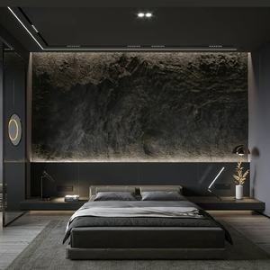 Meilleur <span class=keywords><strong>Prix</strong></span> Panneau Mural Moderne en Pierre de Carbone, Comptoirs d'Hôtel Intérieurs, Panneau de Pierre Artificielle PU, Carrelage Découpé sur Mesure - Product Image 6