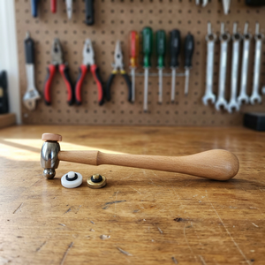 Marteau de haute qualité SUNTOOLS/STIPL modèle 435E avec manche en métal et tête en nylon remplaçable pour la fabrication de bijoux, origine Punjab - Product Image 6
