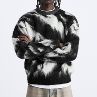 Benutzer definiertes Logo Oem Odm Pullover mit Rundhals ausschnitt Woll pullover Strickwaren Designer Winter Strick pullover Herren