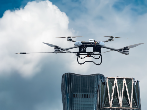 Pressure Cleaning Drone Foldable Waterproof with FPV Camera for Facade Window Solar Panel Cleaning
