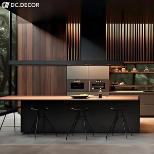 Ensemble d'armoires <span class=keywords><strong>de</strong></span> cuisine modulaires en bois massif et <span class=keywords><strong>granit</strong></span> DC DECOR, éclairage LED, ignifuge, écologique, construction durable, moderne, garantie 3 ans - Product Image 1