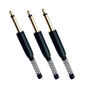 Conector de audio mono de 6,35 mm, conector de metal para guitarra, bajo, cable de instrumento, conector de audio negro - Product Image 4