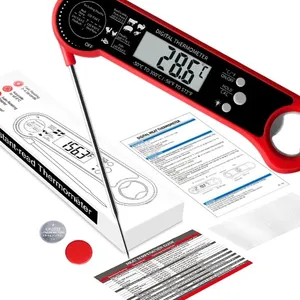 Nieuwe Huishoudelijke Opvouwbare Voedsel Thermometer Elektronische Waterdichte Sonde Thermometer Sensor Vlees Barbecue Oven Thermometer