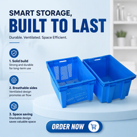 Caisse logistique en maille perforée pour murs pleins, empilable et emboîtable, en HDPE/PP, écologique, pour un stockage sécurisé