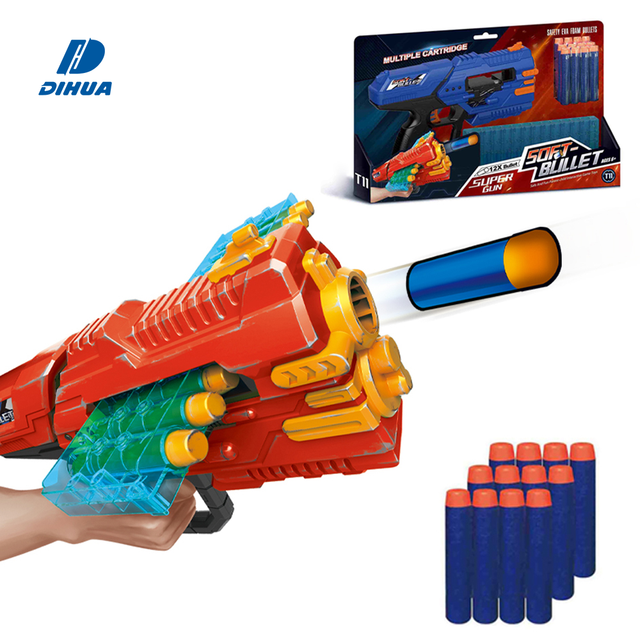 Safety Plastic Foam Gun Air Shooting Pistol Soft Bullet with 12pcs Refill Darts Eva Soft Bullet Toy Guns for Boys