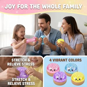 Glitter Maltose Dumpling Squishy Steamed Bun Baozi Mystery Box Colorful Stress <b>Balls</b> Fidget Sensory <b>Squeeze</b> Anti Stress Toy - Product Image 5