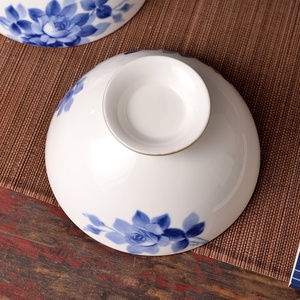 Plato de cerámica de la serie Rosa de gran venta, con pie alto y color subesmaltado, para frutas, repostería y vajilla de hotel, colorido - Product Image 4