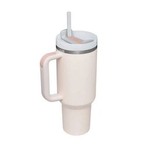 Custom Logo Stainless Steel <b>Insulated</b> Drinking Thermal Coffee <b>Mug</b> 40oz 2-in-1 Lid and Straw with Handle - Product Image 4