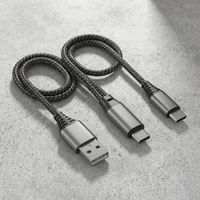 Cable de Audio OTG 2 en 1, Cable de Grabación de Tarjeta de Sonido Micro USB Tipo C a Tipo C de 8 Pines con Carga para Transmisión en Vivo