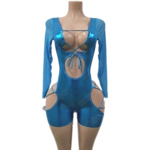 Uniforme de Camarera <span class=keywords><strong>VIP</strong></span> con Encaje Elástico Personalizado al por Mayor de Fábrica OEM, Atuendo de Club, Uniforme de Camarera Amarillo - Product Image 5