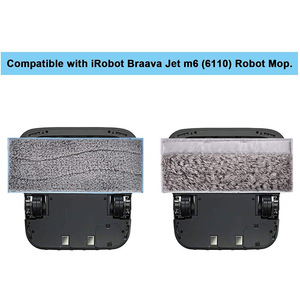 Chiffon de rechange rectangulaire pour robot laveur IRobot <span class=keywords><strong>Braava</strong></span> <span class=keywords><strong>Jet</strong></span> <span class=keywords><strong>M6</strong></span> (648719214707) – Absorption 10-20s, plus de 5000 utilisations durables - Product Image 4
