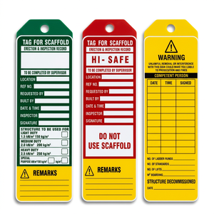 Scaffold Tags-Life Saving Equipment PVC <b>Material</b> Emergency Use - Product Image 1