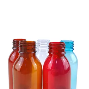 100ml לחיות מחמד מייפל פלסטיק נוזל שיעול סירופ בקבוקים עם מובטח בפני ילדים שווי תרופות