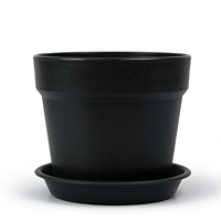 Pot Bunga Plastik PP - Desain Minimalis, Lubang Drainase Tahan Lama (cm) Kapasitas 6.33L, Pola Bulat, Untuk Penggunaan Dalam/Luar Ruangan