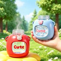 Bouteille d'eau en plastique mignonne en forme d'ours pour enfants, gourde stylée à grande capacité, cadeau portable pour les écoliers, utilisation quotidienne