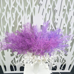 หญ้าเทียม O-X274 ราคาถูก หญ้าจำลองสีขาว 6 กิ่ง ดอกหญ้าจำลองแบบนุ่ม - Product Image 3