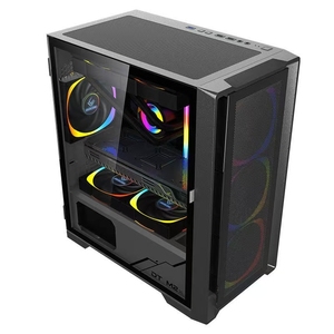 เคสเกมมิ่ง M-ATX Mid Tower พร้อมโครงอะลูมิเนียม รองรับชุดระบายความร้อนด้วยน้ำสำหรับ CPU ขนาด 240 มม. และพาวเวอร์ซัพพลาย ATX มีสินค้าในสต็อก - Product Image 4