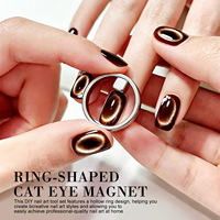 Ensemble de vernis à ongles gel effet œil de chat 5 couleurs, aimant annulaire noir pour manucure, outils de manucure, logo personnalisé, marque privée, vente en gros