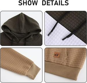 Suéter Casual de Hombre 2025, Tejido, de Alta Calidad, Talla Europea, Sólido, con Capucha, 100% Poliéster, Invierno, Logotipo Personalizado, Forrado - Product Image 5
