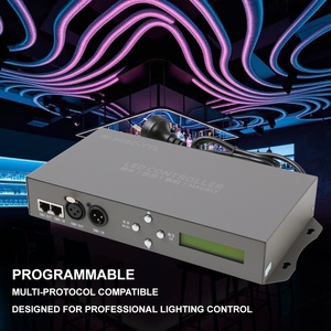 Aipin W-308C 2 * 1024IC脉宽调制串行SPI信号RDM解码器主RGB发光二极管条形灯恒压程序控制器 - Product Image 3