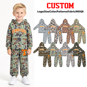 Sudadera y Pantalones Cortos de Algodón con Estampado de Camuflaje de Tennessee para Niños Pequeños, Conjuntos Deportivos Personalizados al por Mayor - Product Image 1