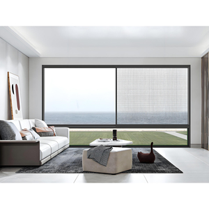Slim Frame Panorâmica Alumínio Six Track Janela deslizante para Villas Casa Varandas Pátio Quarto