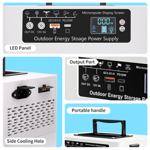 Station d'alimentation portable UPS 500W 1000W 2000W 1000Wh avec batterie LiFePO4 pour usage domestique d'urgence - Product Image 5