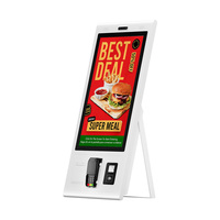 Terminal de Kiosco Android 13 de 21.5 Pulgadas, Caja Registradora Inteligente de Autoservicio con Impresora de 80 mm con Cortador Automático Integrado y Escáner HSK-TA21