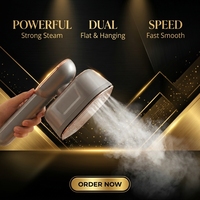 Mini fer à vapeur portable en céramique 1300W, réservoir d'eau de 160 ml, anti-brûlure, design pliable et rotatif, utilisation électrique pour les voyages et les hôtels