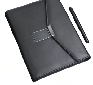Carnet de notes en cuir à spirale grande capacité 8000 mAh avec 100 feuilles et clé USB 2-en-1 – Idéal pour le bureau et comme cadeau - Product Image 1