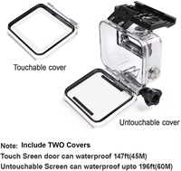 HONGDAK pour accessoires gopro rouge + rose + violet boîtier étanche protecteur sous-marin de plongée pour filtres Go Pro Hero 7 Len