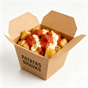 Caja <span class=keywords><strong>de</strong></span> Patatas <span class=keywords><strong>Bravas</strong></span>, Caja <span class=keywords><strong>de</strong></span> Patatas Españolas, Caja <span class=keywords><strong>de</strong></span> <span class=keywords><strong>Tapas</strong></span>, Caja <span class=keywords><strong>de</strong></span> Aperitivos, Caja <span class=keywords><strong>de</strong></span> Patatas Fritas, Embalaje Desechable al por Mayor para Aperitivos - Product Image 5