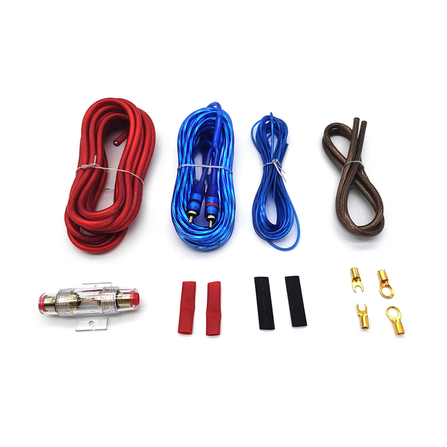 Factory Supply 1500W Car Amps Cable for Car Audio Pure Copper Car Ofc Amplifier Installation 4 Gauge Amp Wiring Amp Wire Kit