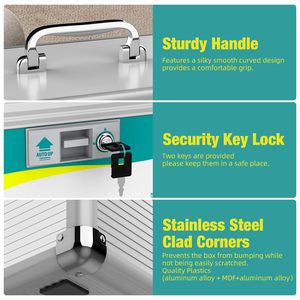 Estuche de almacenamiento de aluminio negro profesional de muestra gratis Estuche rígido personalizado de alta calidad Estuche de herramientas de transporte de aluminio con espuma - Product Image 3