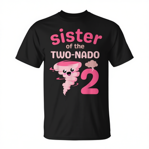 Camiseta Sister Of The Two Nado para fiesta de 2.º cumpleaños para niños - Product Image 2