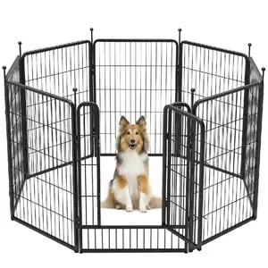 Strong Metal Heavy Duty Puppy Play Pen Large Dog Playpen Exercise Barrier Dog Fence Panels for Dogs