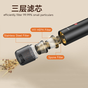 P10 Mini Car <b>Vacuum</b> Cleaner 0.5L-1L Cordless <b>Handheld</b> Portable Battery Powered With Brush Attachment For Car Cleaning - Product Image 3