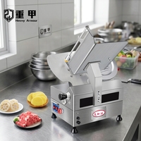 Nouvelle machine industrielle polyvalente pour la découpe de chips, viande, pain, fromage, manioc, carotte, bacon, hot-dog, pains, avec réglage de la taille de coupe