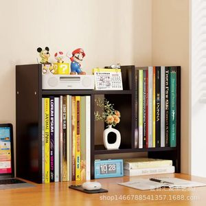 Simple Bookshelf <b>Desktop</b> Storage <b>Shelf</b> 2 Tier Multifunction Office Organizer For Stationery And Books - Product Image 5