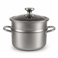Casseroles en titane pur GA1, ensemble de casseroles et poêles en titane, marmite à soupe en titane, marmite vapeur en titane pour la cuisine